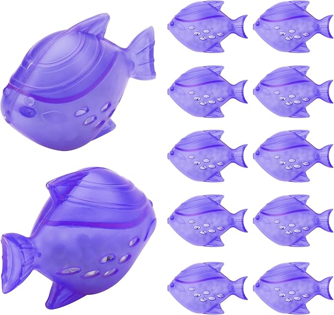 Funmit Humidifier Cleaning Fish, 12 Pack Humidifier Cleaner for Humidifiers and Fish Tanks, Purifies Water, Prevents Hard Water Build-Up, Reduces Scale, Purple by Funmit