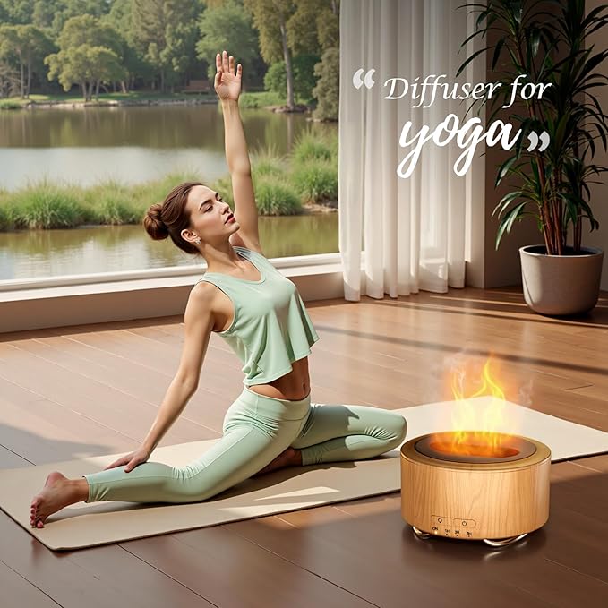 Essential Oil Diffuser for Home: 500ML Aroma Diffuser for Hotel Office Yoga Room - Humidifier with 9 Colors LED Night Light for Kids/Women Home Relaxation,Orange Yellow - Image 2