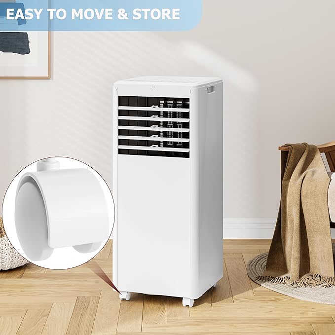 GarveeLife 8000 BTU Portable Air Conditioner - 4-in-1 AC Unit with Quiet Cooling, Dehumidifier, Fan & Sleep Modes - Remote Control, 24H Timer, Easy Install - For Rooms up to 350 Sq. Ft, Bedroom, - Image 3