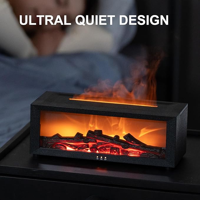 Fireplace Aroma Essential Oil Diffuser, 150ml Ultrasonic Humidifier, Scent Aroma Diffuser with Remote Control & Timer for Home, Bedroom, Office, Yoga - Image 4