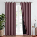 NICETOWN Total Shade Patio Door Curtain for Living Room, Heavy-Duty Full Light Shading Sliding Door Room Divider Drape, Vertical Blind for Window（Dry Rose, 1 Panel, 52 inches Wide x 84 inches Long by NICETOWN