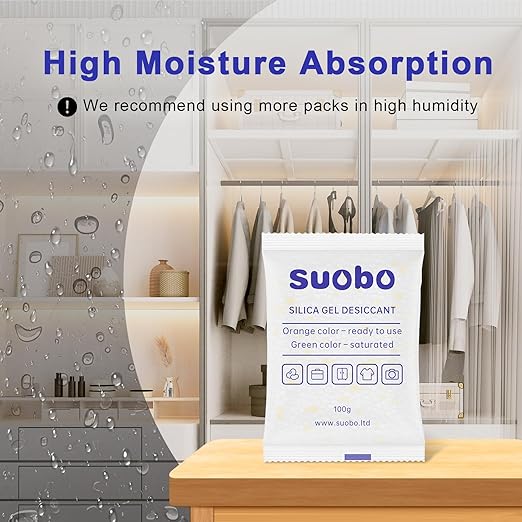 Silica Gel Packets, 100 Gram 10 Packs Moisture Absorbers with Color Indicating, Food Safe Desiccant Packs for Storage, Silica Packets for Foods, Electronics, Closet, 3D Filaments - Image 7