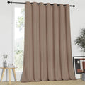 NICETOWN Patio Blind Blackout Curtain Panels - Extra Wide Curtains, Sliding Door Insulated Drape, Soundproof Room Divider Curtains (Cappuccino, 100 x 95 Inch/ 100"W x 95"L) by NICETOWN