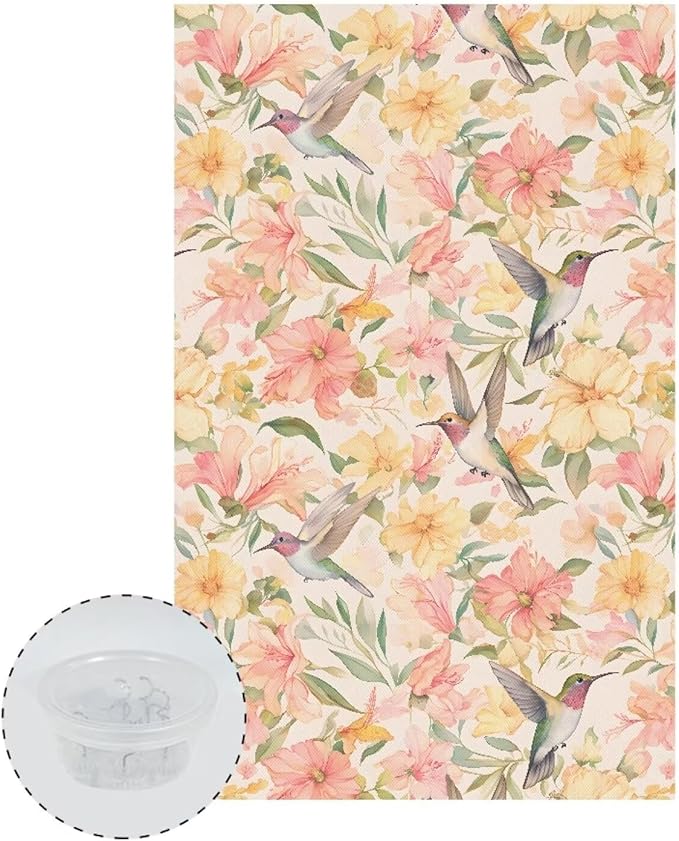 Hummingbird Lily Headrest Cover for Recliner Fabric Headrest Sofa Protector Wear Resistant Couch Protective Cover Machine Washable Cover for Theater Seat Loveseat Home Decor - Image 2