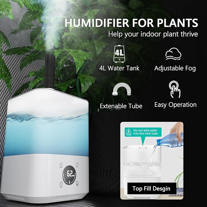 Upgrade Integrated Auto 2'X2' Grow Tent Kit Complete System, S1000 LED Grow Light, Grow Tent with 4“Ventilation Kit, Inline Fan&Carbon Filter, Irrigation Kit, Humidifier and Clip Fan - Image 6