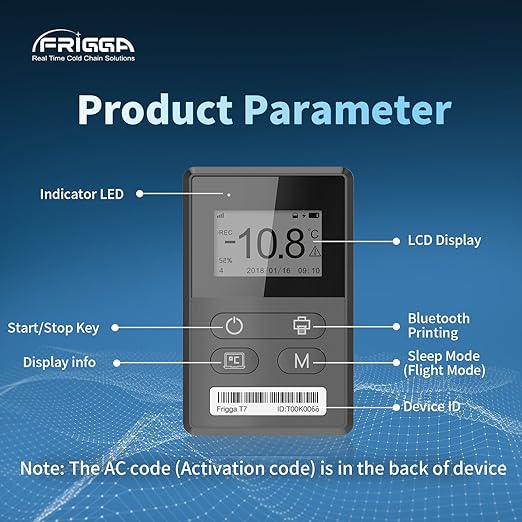 Frigga T70 4G/5G Temperature & Humidity Monitor Real-Time Reusable Temperature Data Logger Remote Digital Temperature Recorder Refrigerator Thermometer Rechargeable 24/7 Monitoring & Instant Alerts - Image 9