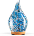 Porseme 280ml Glass Essential Oil Diffuser Aromatherapy Ultrasonic Cool Mist Humidifier 7 Running Hours Waterless Auto-Off Air Diffusers for Sleeping, Yoga, Office Working, Spa and Rest (Light Blue) by Porseme