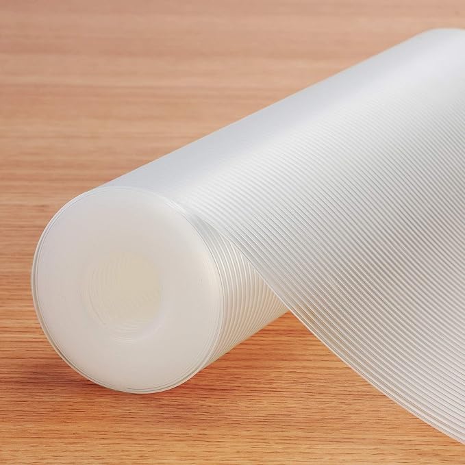Glotoch Shelf Liner 17.5x360, Non Adhesive Cabinet, Drawer Liner for Refrigerator, Kitchen, Waterproof and Durable Fridge Table Place Mats for Cupboard, Clear by GlotochExpress