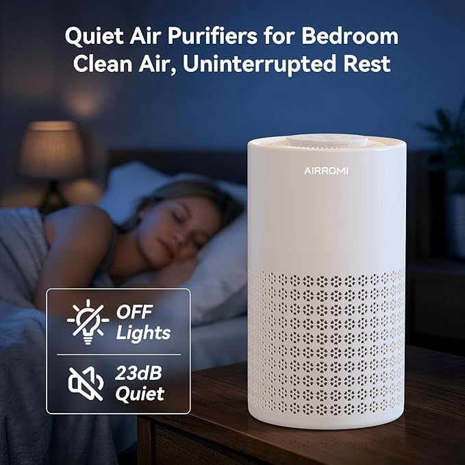 AIRROMI Air Purifier for Bedroom with A2001 Creamy Beige - Image 6