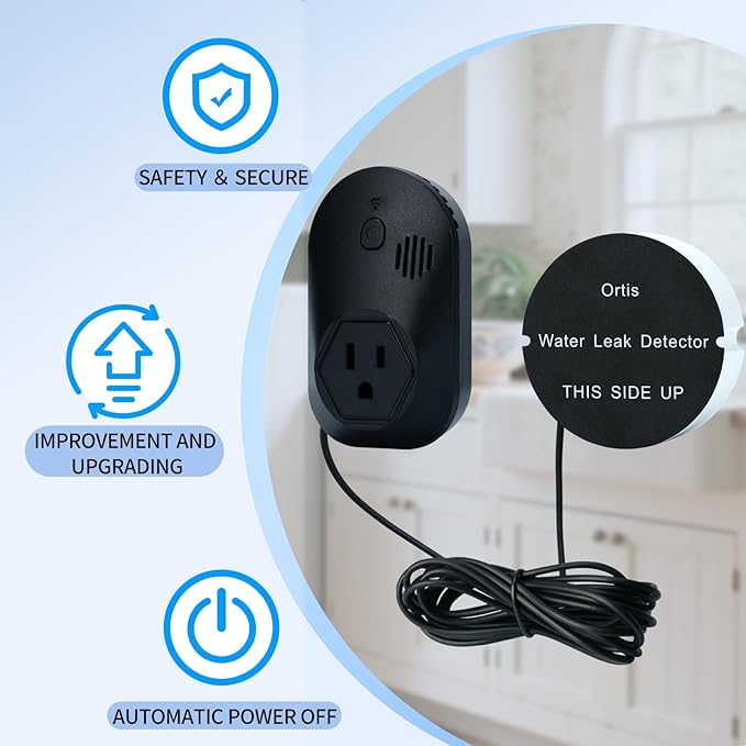 Water Alarm Leak Detector, Ortis Leak Detector Alarm, 95 DB, Prevent Serious Floods and Water Damage - Image 2