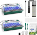BlumWay Seed Starter Tray with Grow Light,2 Pack 80 Cells Seedling Tray Kit with Humidity Dome/Indoor Plant Starter Kit, Adjustable Brightness Plant Germination Trays by BlumWay