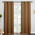 NICETOWN Sleek Blackout Curtains 84 inches Length for Windows, Noise Reducing and Block Draft Panels for Door Doorway Laundry Office Luxury Decor Theme (2 Panels, Gold Brown, W42 x L84 -Inch) by NICETOWN