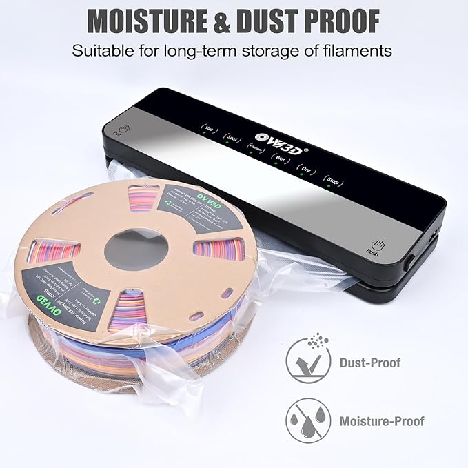 3D Filament Vacuum Sealer for Filament Storage Bags, Auto Completely Sealed, No air Leakage, 3D Printer Filament Storage Bags 30Pcs Vacuum Sealed Kit with 30 Desiccants - Image 7