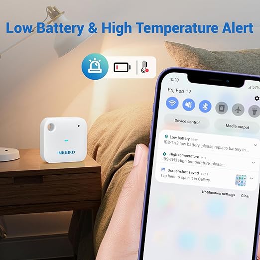 INKBIRD WiFi Thermometer Hygrometer Monitor, Smart Temperature Humidity Sensor IBS-TH3 with App Notification Alert, 1 Year Data Storage Export, Remote Monitor for Greenhouse Wine Cellar Baby Room - Image 5