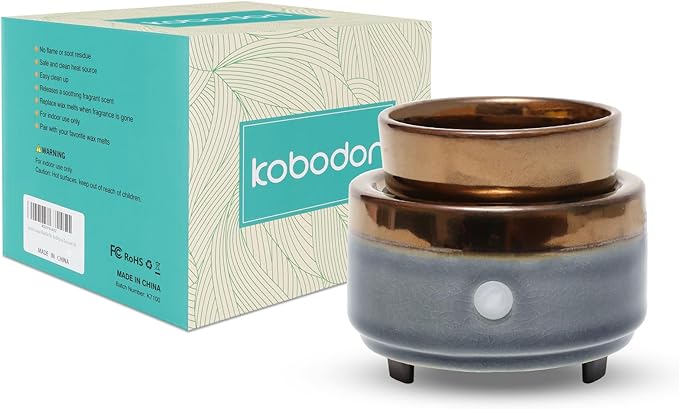 kobodon Ceramic Candle Wax Warmer,Home Fragrance Diffuser, Wax Melter Fragrances Candles Oils, Fragrance Warmer Candles or Wax Melts as Gifts for Mom Grandma Women - Image 2