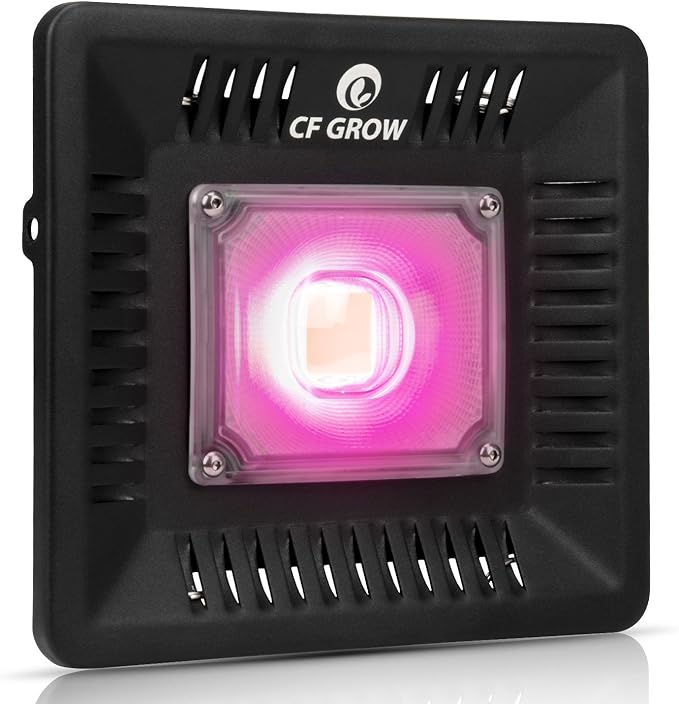 Waterproof 100W LED Grow Light Full Spectrum, New Technology COB LED Grow Light, Natural Heat Dissipation Without Noise, Suitable for Plants All Growing Stage Indoor or Outdoor. by CFGROW