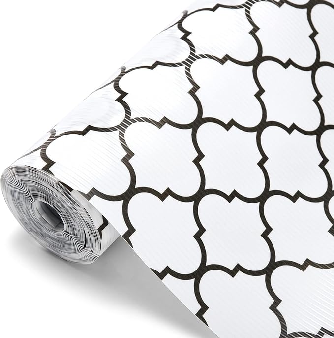 Glotoch 2 Rolls Non Adhesive Shelf Liners for Kitchen Cabinets, Waterprrof Drawer Liners for Kitchen, Non Slip Cabinet Liners for Shelves/Dresser/Fridge/Bathroom, 12" x 20 FT, White by GlotochExpress