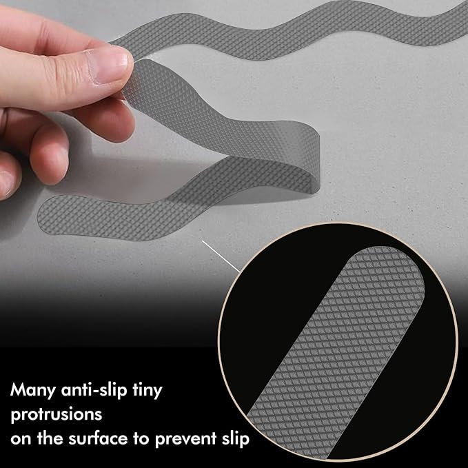 24 PCS Anti Slip Shower Stickers, Safety Bathtub Non Slip Strips, Adhesive Decals Anti Skid Tape with Scraper for Tub, Shower, Floor, Stairs, Steps - Image 2
