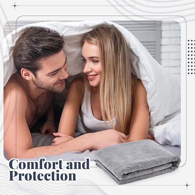 1 Pcs Couples Waterproof Mat Lover Reusable Stainproof Blanket Quiet Easy Use Mattress Protector for Adult Multi Functional Bed Sheet Couple Pleasure Comfort (60 x 80 in,Grey) - Image 7