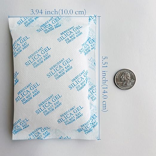 Silica Gel Packets,100 Gram 10 Packets Desiccant Packs, Moisture Absorbers, Rechargeable Silica Gel Car Dehumidifier, Reactivated Silica Gel Desiccant Packets, Safe Dehumidifier Bags for Storage - Image 3