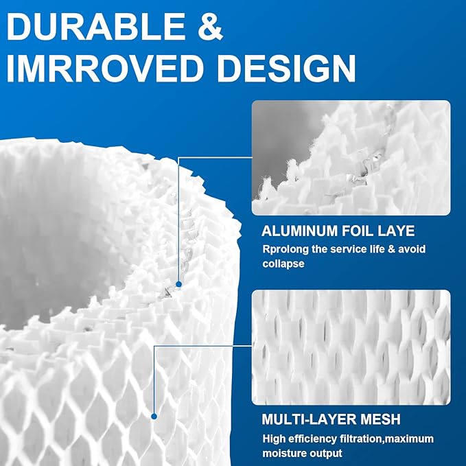 TOMOON WF2 Humidifier Filter Replacement for Vic.ks V3500 V3100 V3900 V3700 VEV320 Ka z 3020 & Re-Lion WA-8D Cool Mist Humidifiers,Pack of 4 - Image 3