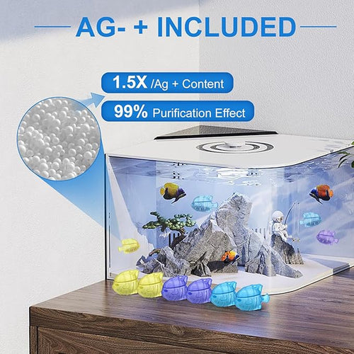 10PC Humidifier Cleaner Fish Universal Humidifier Tank Cleaner Works in All humidifiers and Fish Tanks Purifies Water, Prevent Hard Water Build-Up,Demineralization Cleaner(Blue Yellow Purple) - Image 2