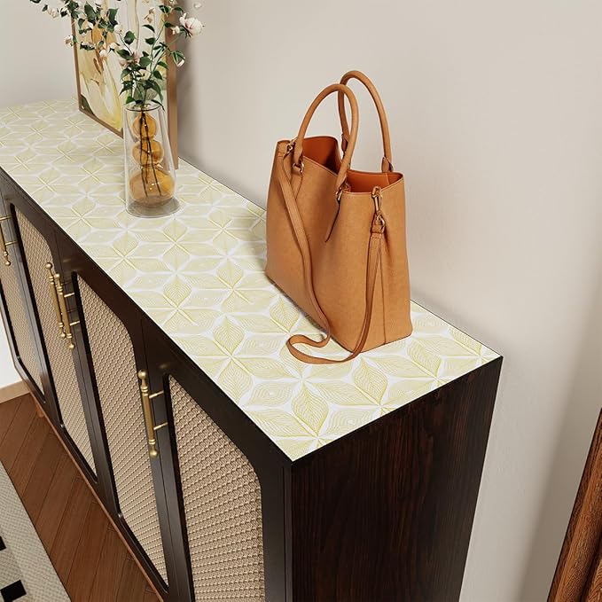 Drawer and Shelf Liner for Kitchen Cabinets Non Adhesive Cabinet Liner Strong Grip Waterproof Kitchen Drawer Liner for Shelves,Refrigerator,Dresser,Cupboard Liners,Easy to Clean 12In x 10Ft - Image 3