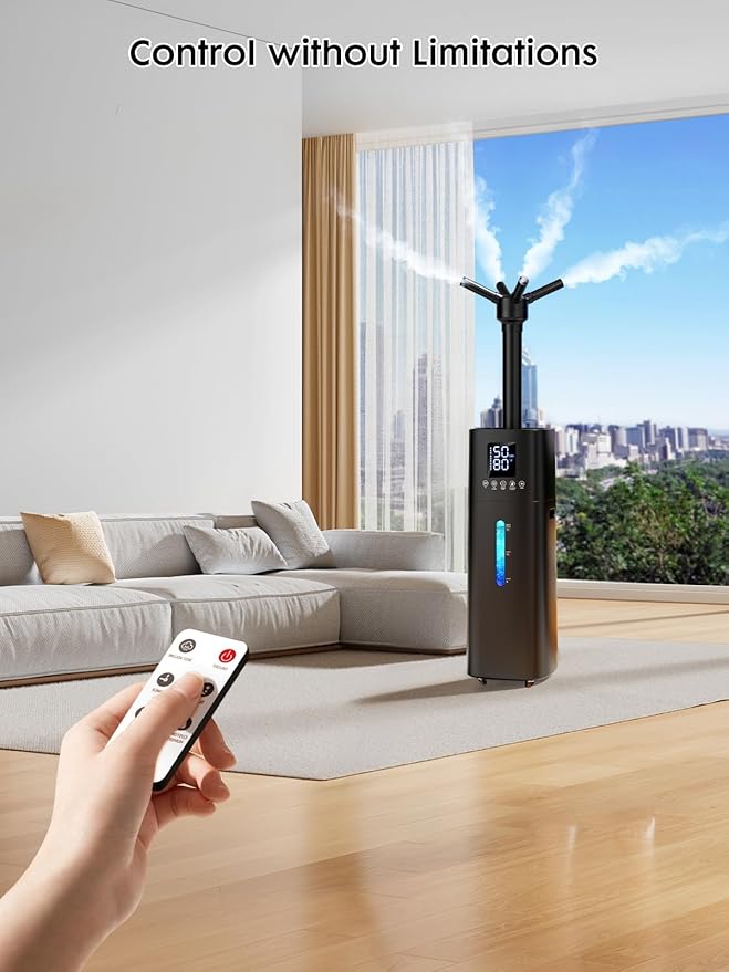 15L/4Gal Humidifier Large Room, 600mL/h Misting, 1200ft² Coverage, Auto Humidity Control, 72H Runtime, Top Fill, Aroma Diffuser, Sleep Mode, 12H Timer, Auto Shutoff Protection - Image 7