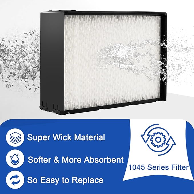 2 Pack 1045 Humidifier Super Wick Filter Compatible with Essick Air AIRCARE H12300, H12300HB, H12400, H12400HB, H12600, H12600, H12001, H12AEUO, H12AUKP Series Humidifiers. (2) - Image 3
