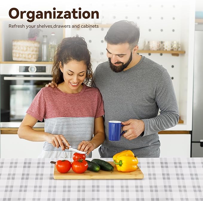 Drawer Shelf Liner for Kitchen Cabinets, Non Adhesive Slip Resistant Shelf Paper Easy to Clean, Strong Grip Thickened Waterproof Washable Mats for Pantry Shelves Cupboard Dresser(Grey, 12 in x 10 FT) - Image 8