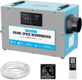 145 Pint Commercial Dehumidifier,Crawl Space Dehumidifier with Pump and Hose,Portable, AutoDefrost, Memory Restart Starting,Whole House dehumidifier for Basements, Warehouses by DWALE