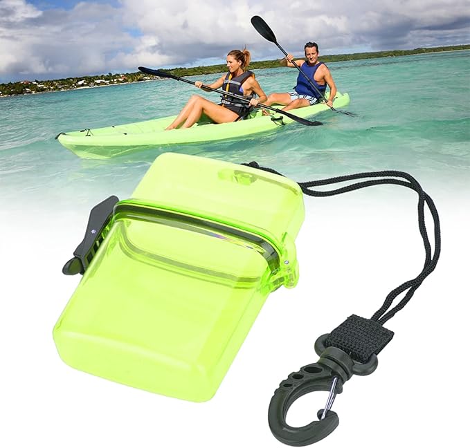 Keenso Diving Seal Box, 3 Colors Plastic Dry Box Transparent Waterproof Sealing Box Underwater Diving Sealing Box with Rope Hook - Image 3