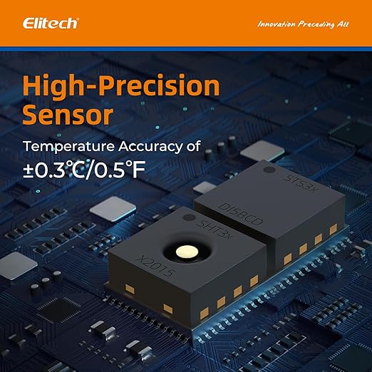 Elitech USB Temperature Humidity Data Logger Reusable Temperature Recorder Digital Refrigerator Thermometer High Accuracy Auto PDF Report USB Port 16000 Points LogEt8TH, -30~70℃, 0~100% RH - Image 4