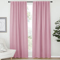 NICETOWN Blackout Curtain Blinds for Living Room - (Rouge Pink Color) 52 inches Wide by 72 inches Long, 2 Panels Set, Insulated Room Darkening Window Drapes by NICETOWN
