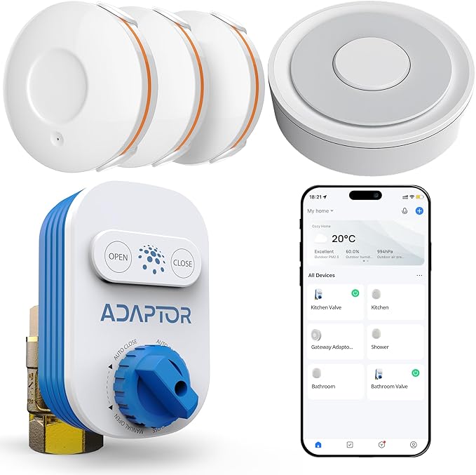 Smart Zigbee 3.0 Water Shut Off Valve 3/4" | Automatic Shut Off Valve for Leak Detection Sensors, Tuya Smart Compatible, Requires Zigbee Hub & Sensors | IP55 Waterproof, Built-in Capacitor - Image 4