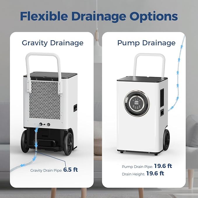 ALORAIR 170PPD Commercial Dehumidifier with Pump & Drain Hose, LGR Tech Industrial Dehumidifiers, for Water Damage Restore, Basements, Large Space, 5 Years Limited Warranty, Sentinel Elite 80X - Image 5