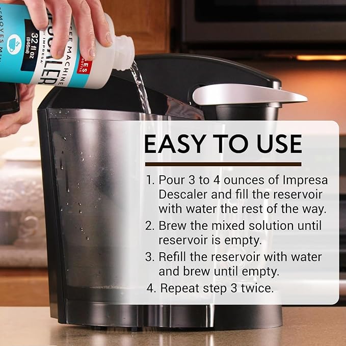 IMPRESA 10 Uses 32oz Coffee Machine Descaler for Keurig and Virtually All Single Use Coffee and Espresso Machines - Made in the USA - Image 6