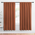 NICETOWN Blackout Curtains and Drapes - Thermal Insulated Solid Rod Pocket Blackout Draperies/Panels (Burnt Orange, 1 Pair, 52 by 72 inches) by NICETOWN