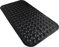 Anti-Slip Bathtub Shower mat, 27.5×14.5（Approximately 70×37cm） inch Soft Oversized Machine Washable Non-Slip Bathtub mat with Drainage Holes, Bathroom Floor Suction Cup.（1-Opaque Black） by ERASILKEN-X