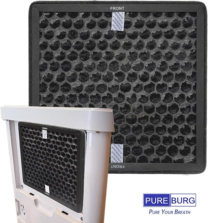 PUREBURG SDL-30P Replacement Filter Compatible with Shinco SDL 30 Pint Dehumidifier,2-Pack Activated Carbon Filter VOCs Odor Clean - Image 3