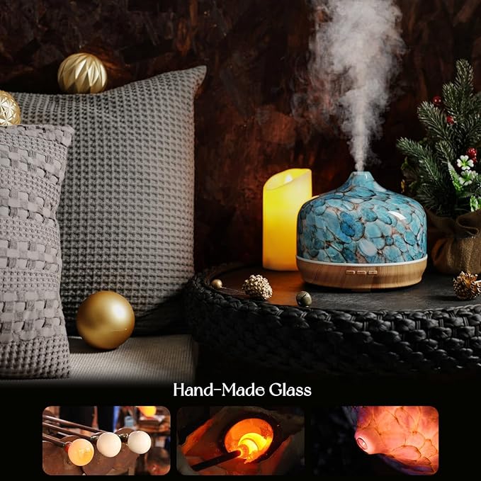 Porseme 500ml Essential Oil Diffuser, Aroma Ultrasonic Humidifier with Remote Control, BPA Free, Auto Shut-Off, 7 Color LED Light for Bedroom - Image 5