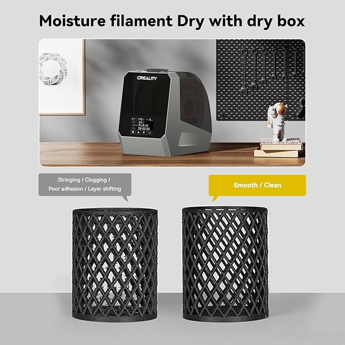 CREALITY Space Pi Filament Dryer Plus – Dual Spool 360° Hot-Air Circulation, One-Key 2 Spools Filament Storage Box, 160WPTC Fast Heating, 4'' LCD Touch Screen for 1.75/2.85mm PLA, PETG, ABS, Nylon - Image 2