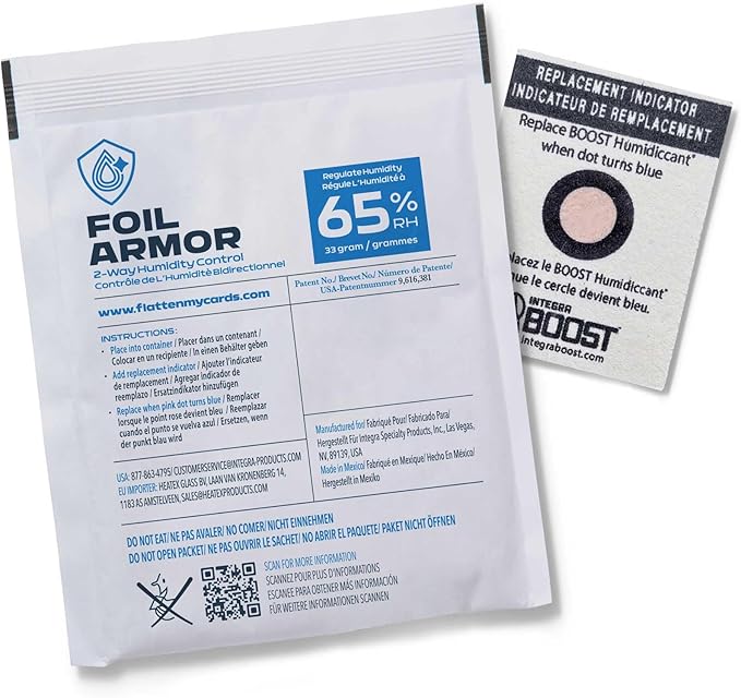 Trading Card Flattening Pack, 33g Size for a Small Stack of Cards, 65% RH 2-Way Humidity Control - Trading Card Protectors (33 grams, pack of 24) - Image 2