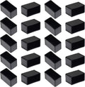 20Pcs Rectangle Rubber Furniture Leg Caps (3/4" x 1-1/2"), Vinyl Flexible Chair Leg Floor Protectors for Patio Indoor Chair Table Bed, 19 x 39mm by Bonsicoky
