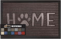 GORILLA GRIP 100% Waterproof All-Season WeatherMax Doormat, 47x35, US Designed Natural Rubber, Stain and Fade Resistant, Low Profile Indoor Outdoor Door Mats, Easy Clean Patio Mat, Espresso Home Paw by GorillaGrip