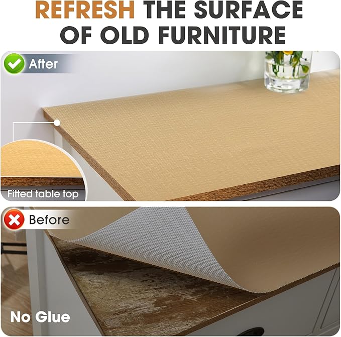 Drawer and Shelf Liner, Non-Slip Kitchen Cabinet Liners Non-Adhesive Thick Strong Grip Waterproof Washable Mats Protect Dresser Shelves Cupboard Bathroom Cabinets, Beige, 12 in X 30 FT - Image 8