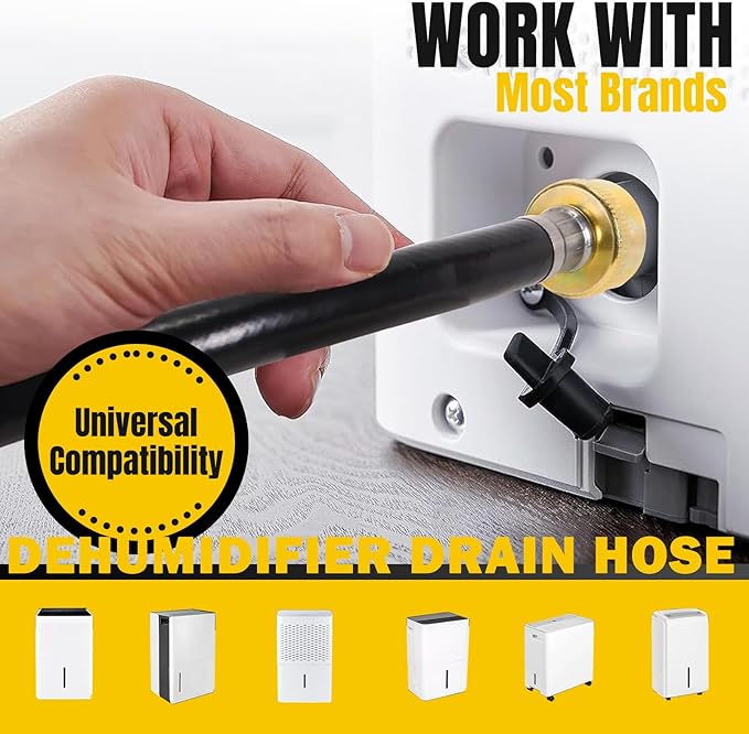 20FT Dehumidifier Drain Hose with 3/4 Inch FHT Leak-Proof and Rust-Resistant Connector Portable AC Tangle-Free Thickened Drain Hose Indoor Perfectly Fit Most Dehumidifier Models - Image 4