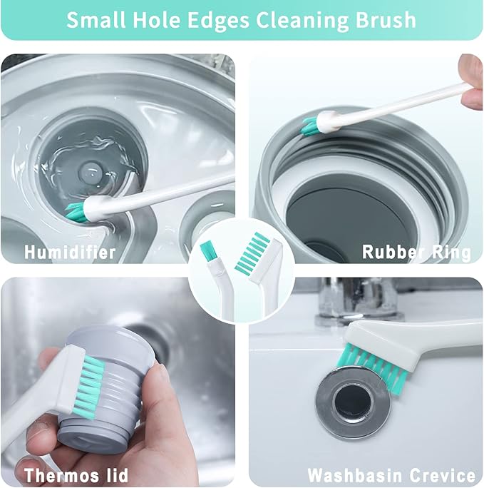 Small Cleaning Brush Tight Spaces, 8pcs Crevice Cleaning Brushes Tool for Household Use, Tiny Cleaning Brush Mini Parts Humidifier Toaster - Image 3