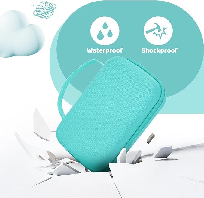 Case Compatible with 3Doodler Start+ Essentials for 3D Pen Set for Kids, Carrying Holder Fit for Printing Pens, Storage Organizer for Printing Filament Refill, Micro-USB Charger (3D-04A-Light Blue) - Image 4