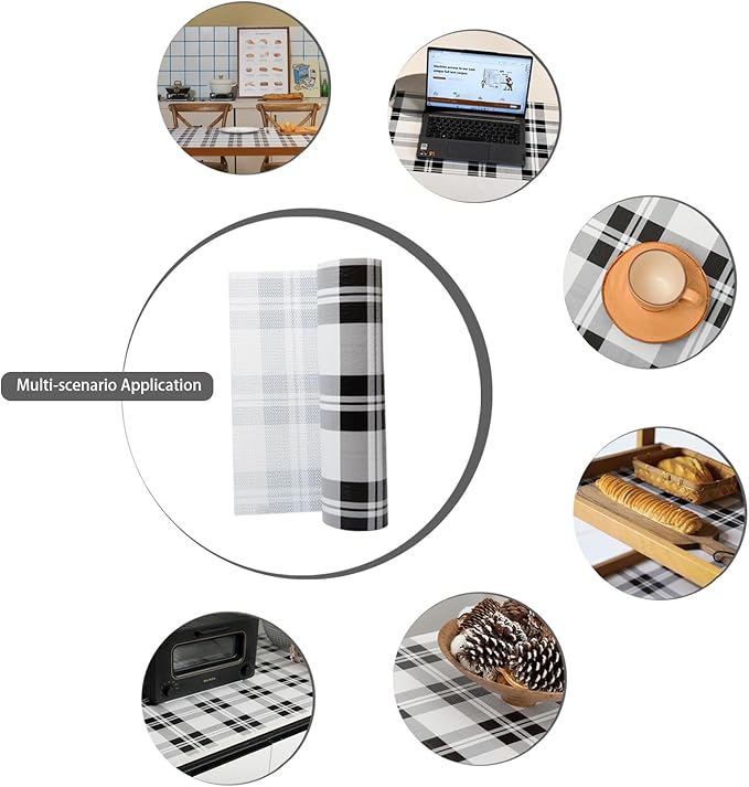 Drawer Shelf Liner for Kitchen Cabinets, Non Adhesive Slip Resistant Shelf Paper Easy to Clean, Strong Grip Thickened Waterproof Washable Mats for Pantry Shelves Cupboard Dresser, Black, 24 in x 20 FT - Image 6